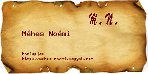 Méhes Noémi névjegykártya