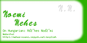 noemi mehes business card